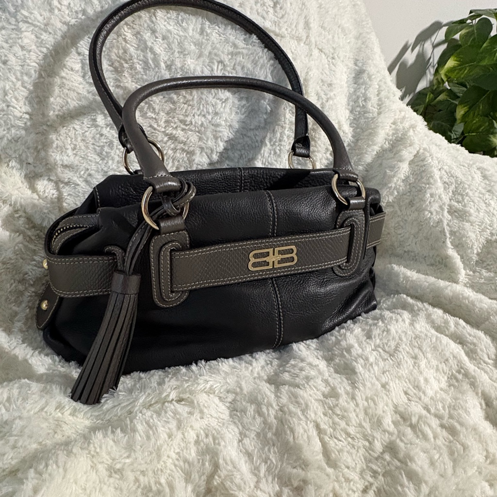 Balenciaga Black And Gray Shoulder Bag With Coa